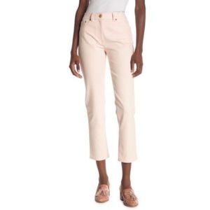 Tory Burch Pants Vanner 5 Pocket Cropped Ballet Pink Sz 10